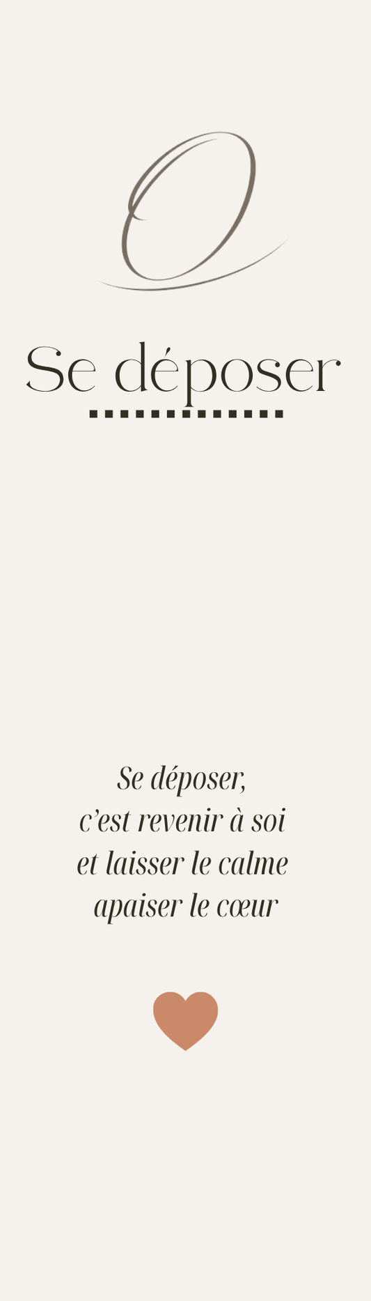 Carte d’intention - Se Déposer